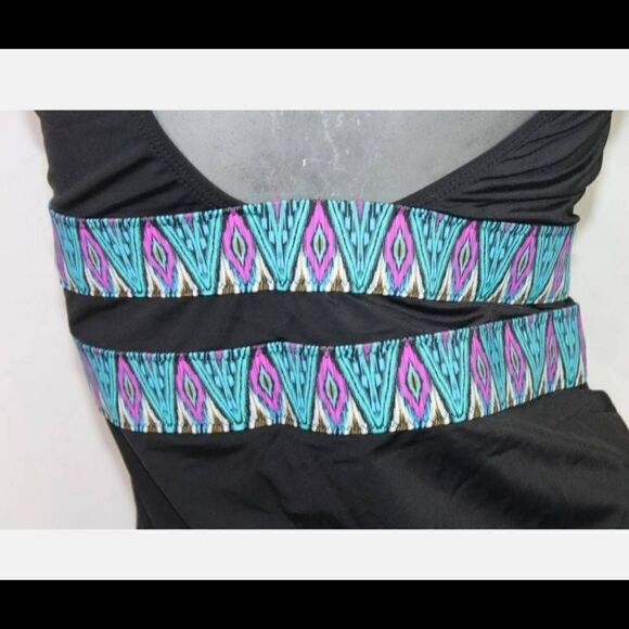 SWIMSUITS FOR ALL PLUS SIZE 24 ONE PIECE SWIMSUIT PLUNGE LINE NWT - Picture 5 of 10